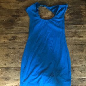 blue bodycon dress